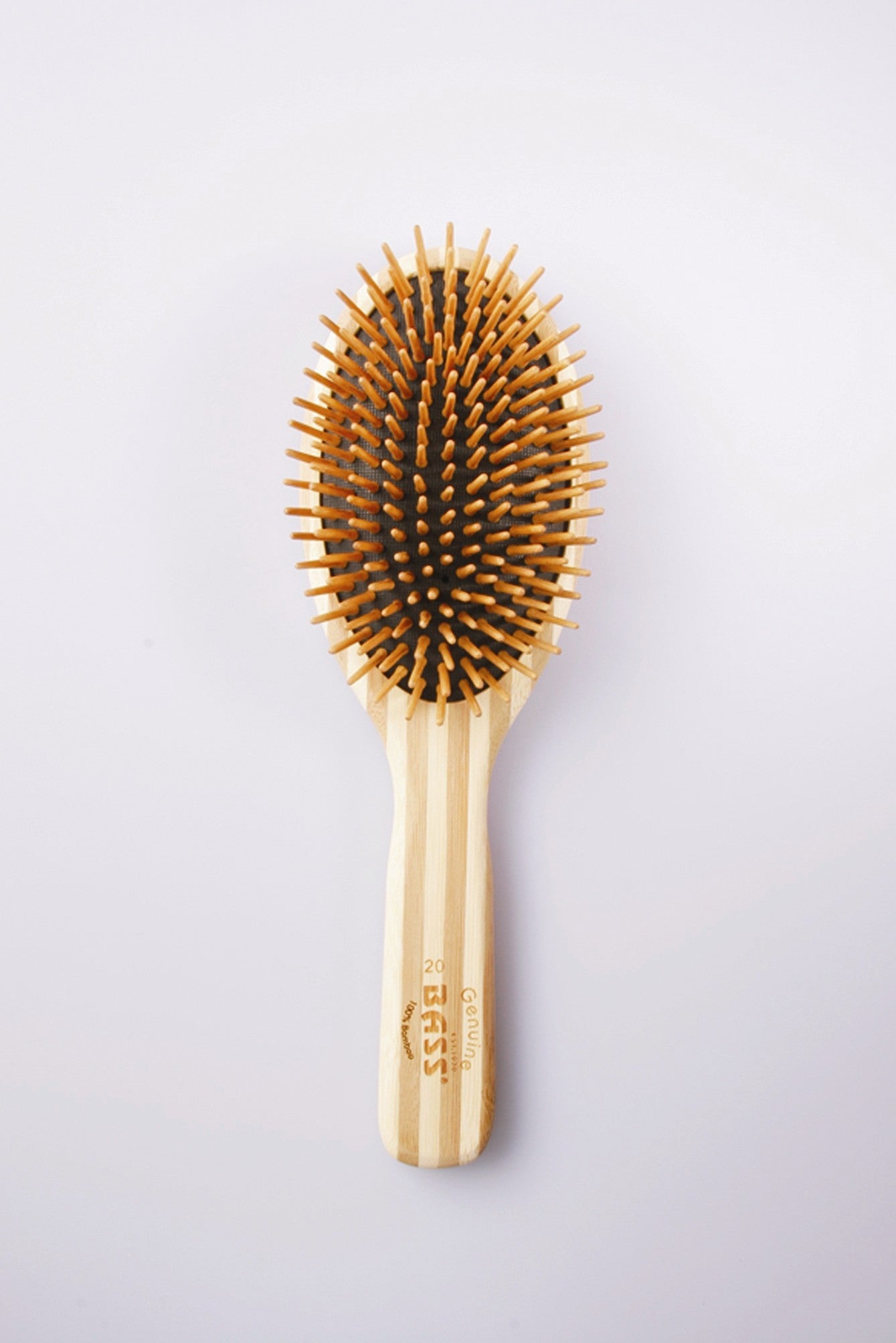 BASS Extra Large Oval Hairbrush with Bamboo Pins + Bamboo Handle