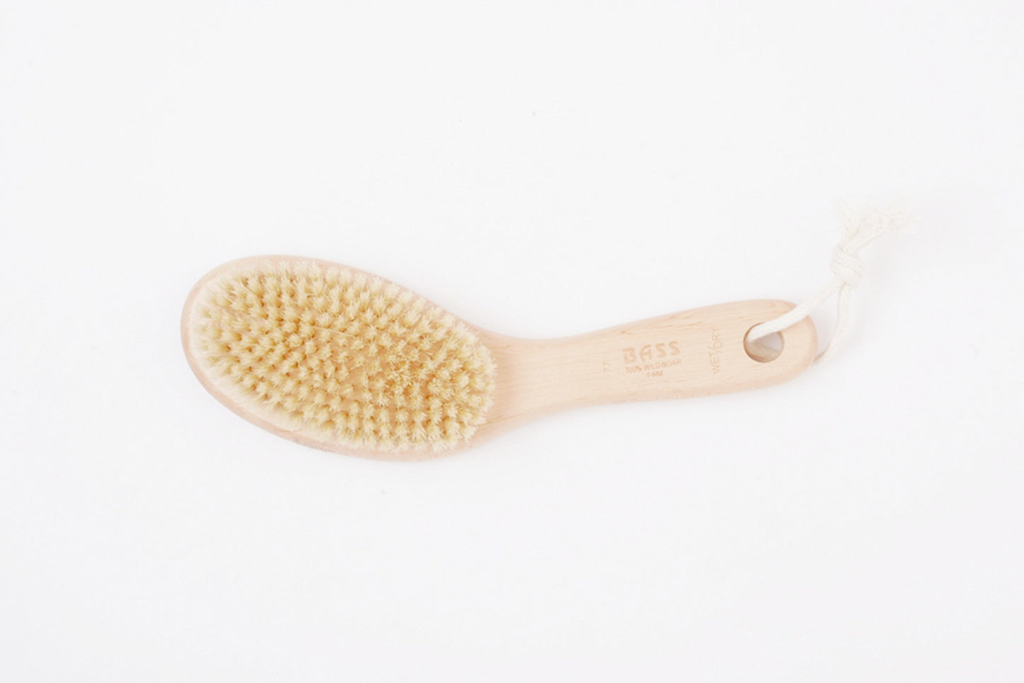 BASS Deluxe Short Curved Handle/Long 100% Boar Bristle (Firm)