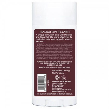 Zion Health CLAYDRY BOLD Vegan Deodorant - Black Cherry 2.8 oz.