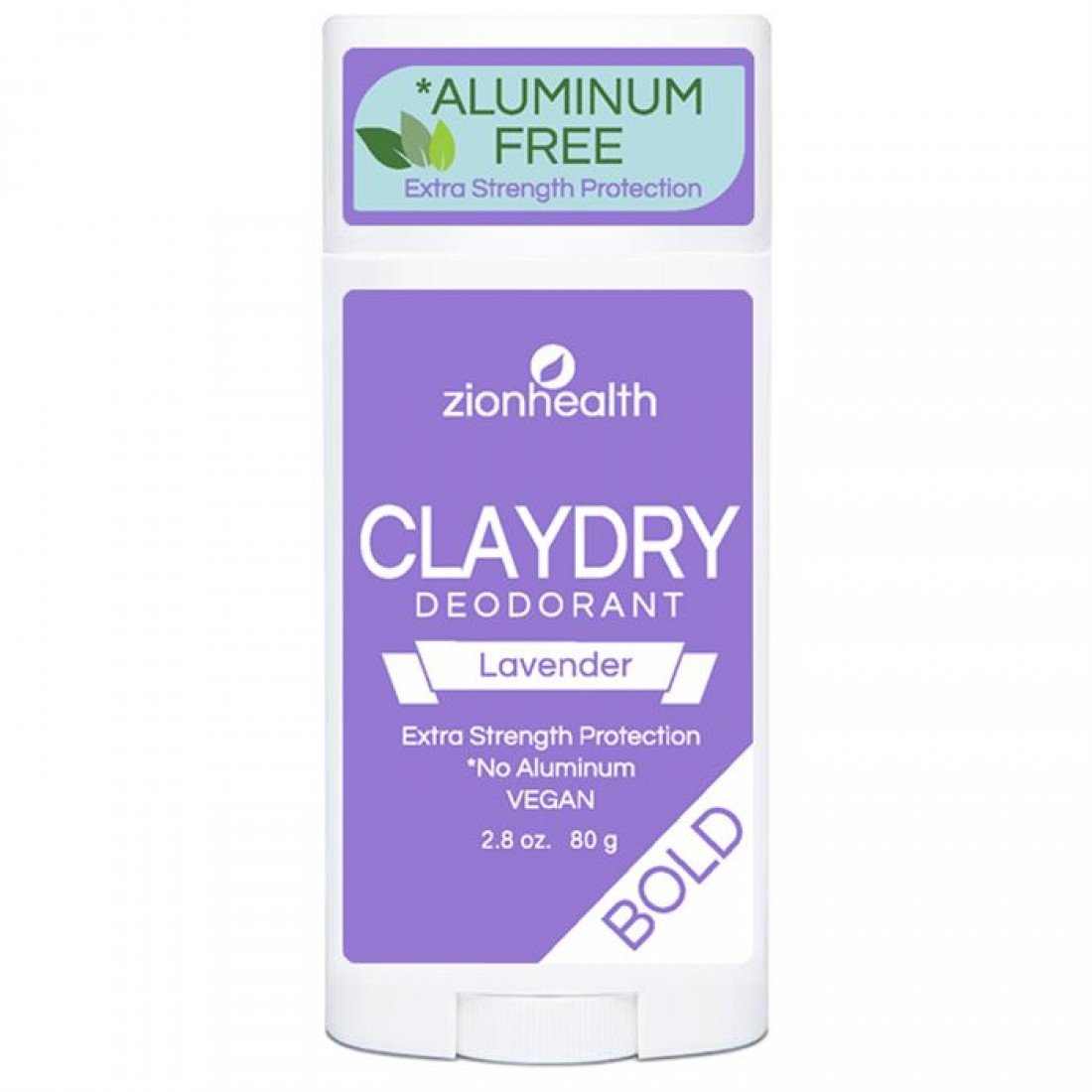 Zion Health CLAYDRY BOLD Vegan Deodorant - Lavender 2.8 oz