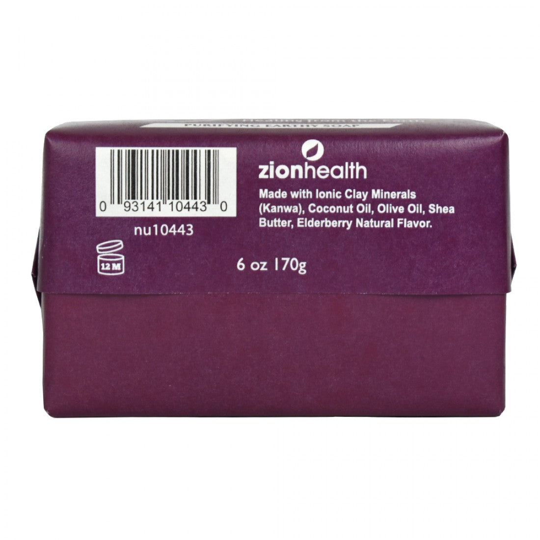 Zion Health Ancient Clay Soap - Elderberry 6 oz.