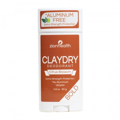 Zion Health CLAYDRY BOLD Vegan Deodorant - Citrus Blossom 2.8oz