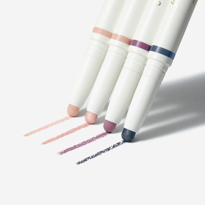 Jane Iredale ColorLuxe Eye Shadow Stick four-shade swatches