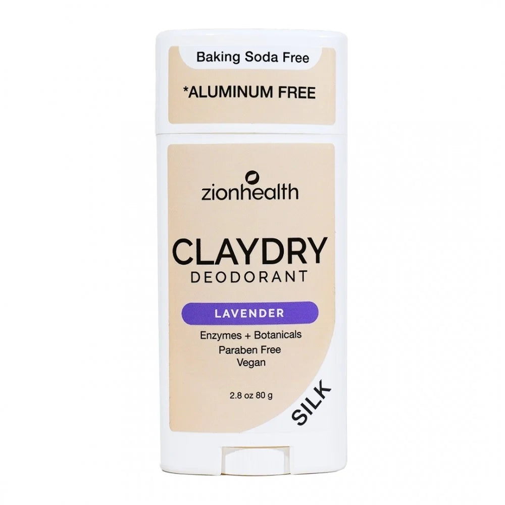 Zion Health CLAYDRY SILK Deodorant - Lavender 2.5 oz.