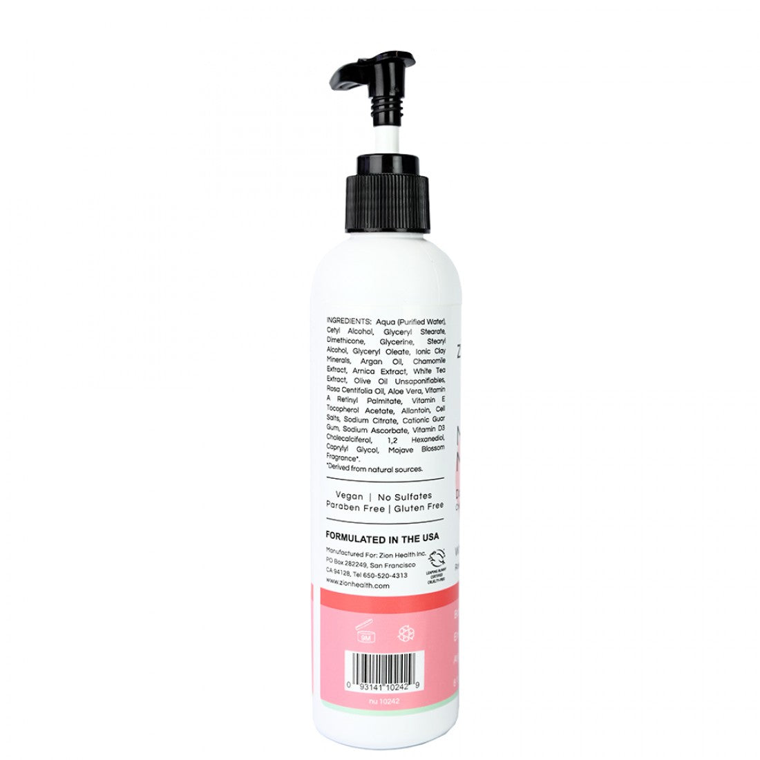 Zion Health Moisture Intense Lotion with Argan Oil - White Rose 8oz.