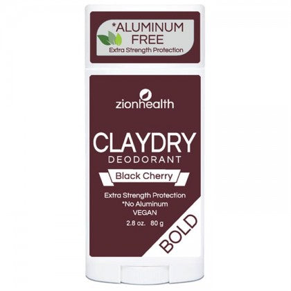 Zion Health CLAYDRY BOLD Vegan Deodorant - Black Cherry 2.8 oz.