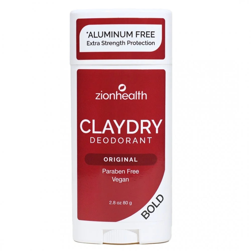 Zion Health CLAYDRY BOLD Vegan Deodorant - Original 2.8 oz.