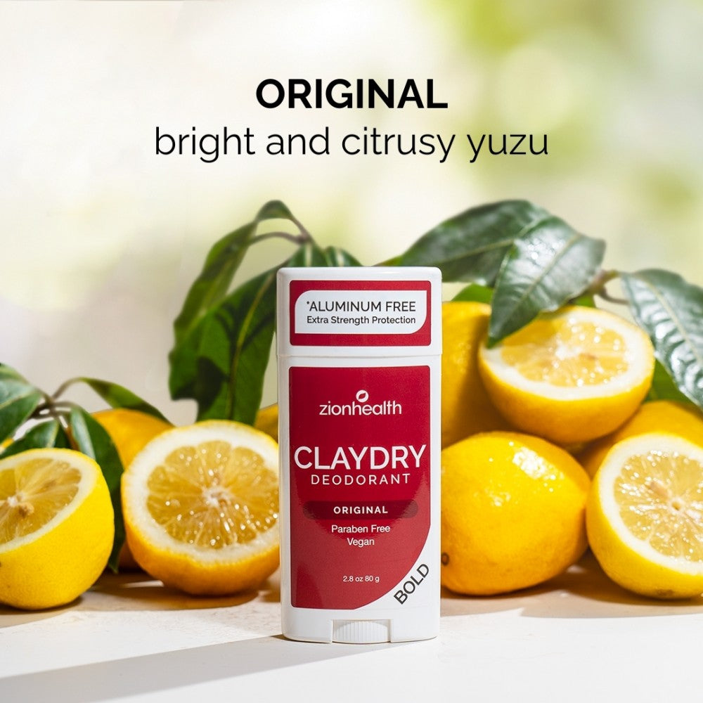 Zion Health CLAYDRY BOLD Vegan Deodorant - Original 2.8 oz.