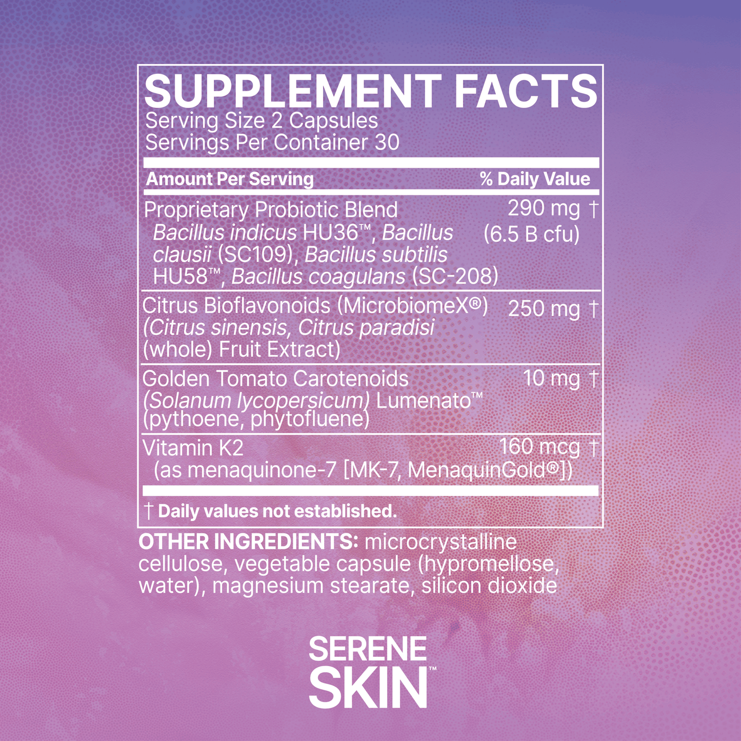 Microbiome Labs Serene Skin 30 Capsules