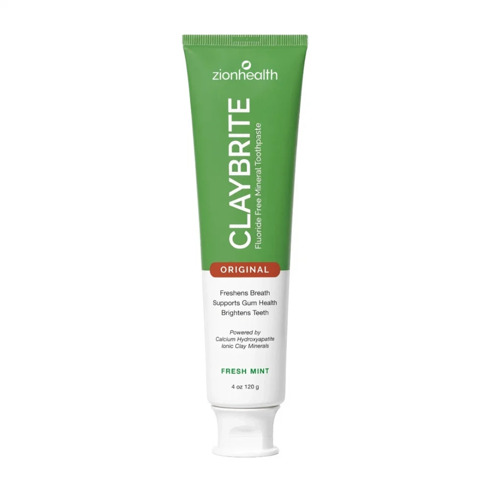 Zion Health ClayBrite Original Fluoride-Free Toothpaste – 4 oz