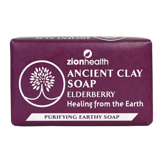 Zion Health Ancient Clay Soap - Elderberry 6 oz.