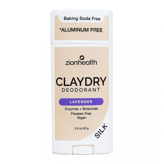 Zion Health CLAYDRY SILK Deodorant - Lavender 2.5 oz.