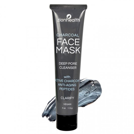 Zion Health Charcoal Face Mask - Deep Pore Cleanser 4oz