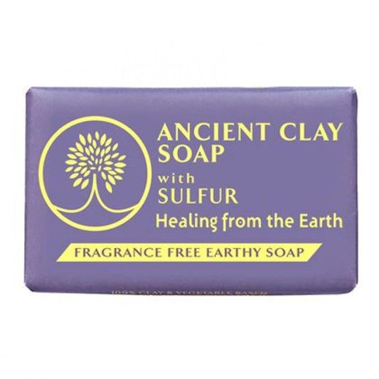Zion Health Ancient Clay Soap with Sulfur - Fragrance Free 6 oz.