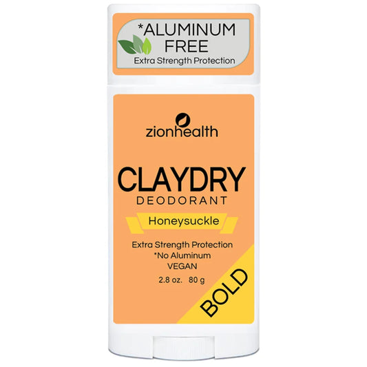 Zion Health CLAYDRY BOLD Vegan Deodorant - Honeysuckle 2.8 oz.
