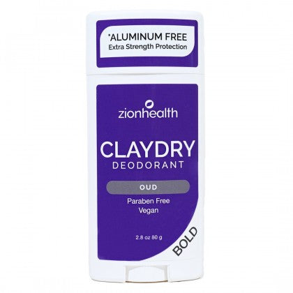 Zion Health CLAYDRY BOLD Vegan Deodorant - Oud 2.8 oz.