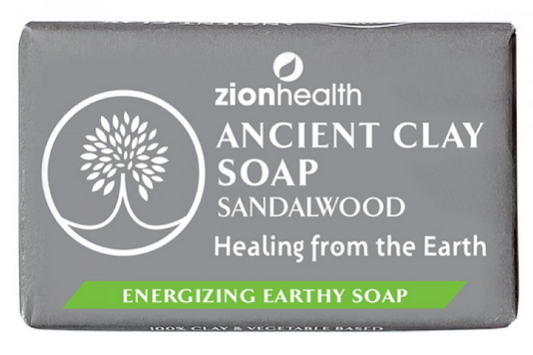 Zion Health Ancient Clay Soap - Sandalwood 6 oz.