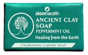 Zion Health Ancient Clay Natural Soap - Peppermint Oil 6 oz.