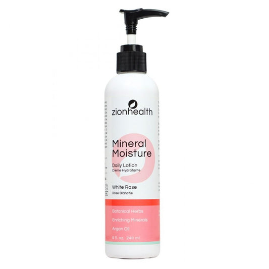 Zion Health Moisture Intense Lotion with Argan Oil  - White Rose 8oz.