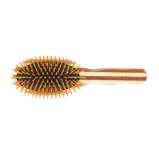 BASS The Green Brush Model 16 bamboo pin large oval hairbrush