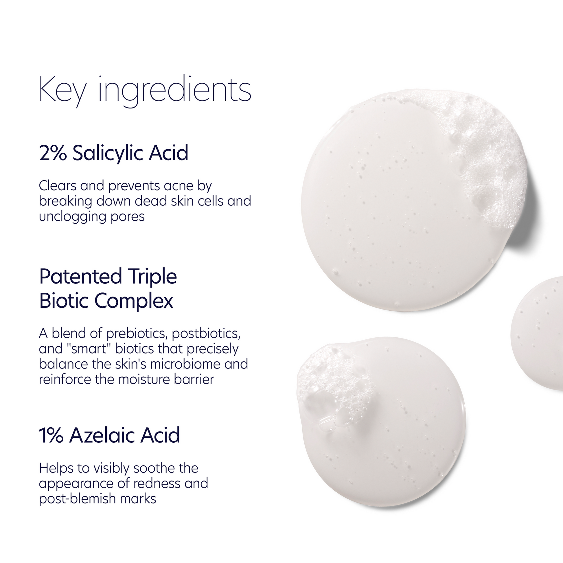 PCA SKIN Acne Control Prebiotic Gel Cleanser key ingredients