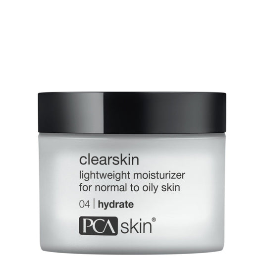 PCA SKIN Clearskin lightweight moisturizer jar on a white background
