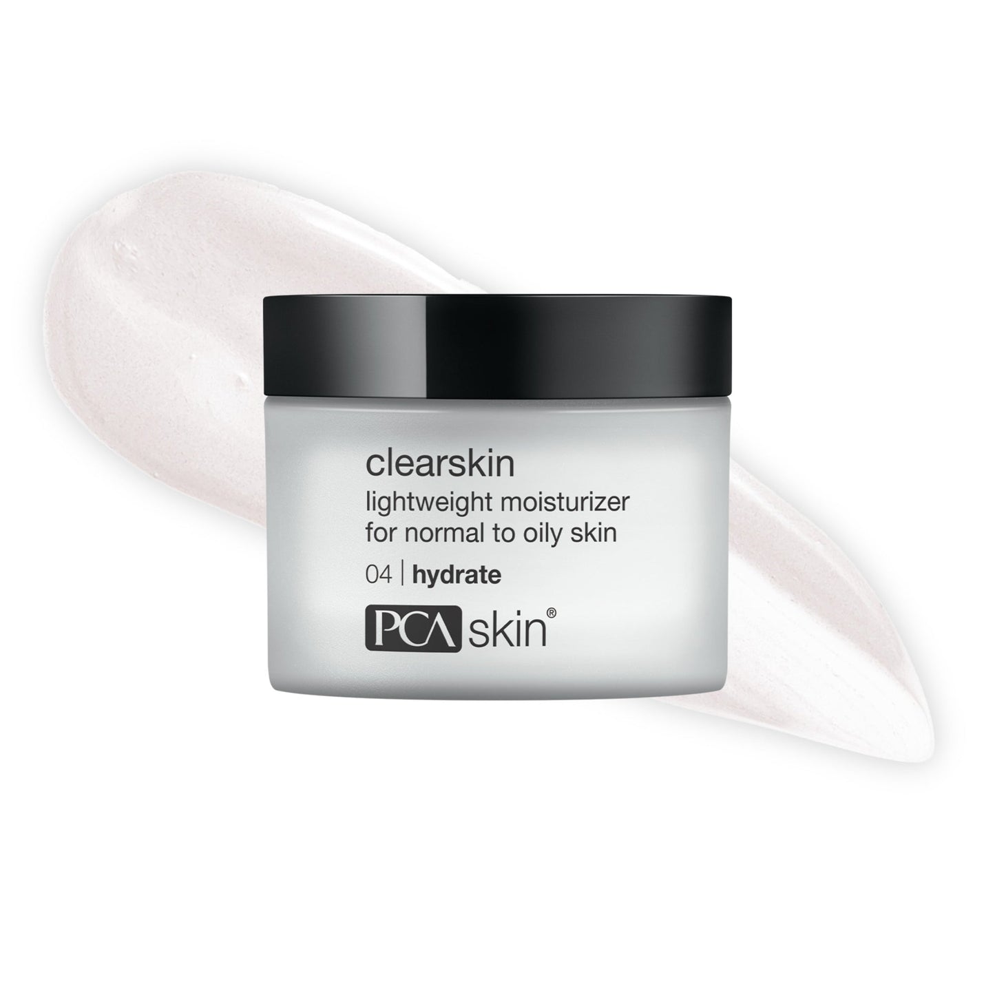 PCA SKIN Clearskin moisturizer jar with product texture