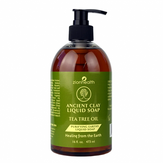 Zion Health Ancient Clay Liquid Soap Tea Tree Oil 16 oz.