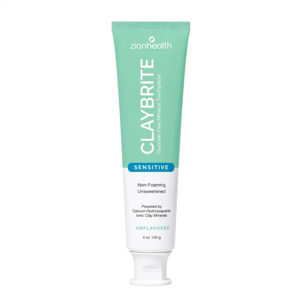 Zion Health ClayBrite Sensitive Fluoride-Free Toothpaste – 4 oz