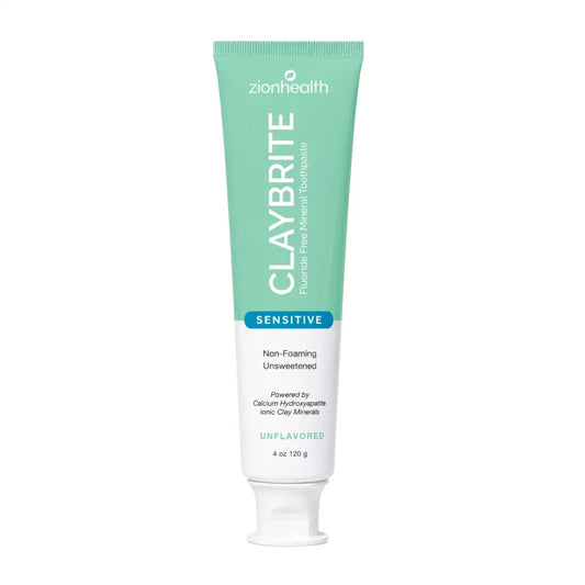 Zion Health ClayBrite Sensitive Fluoride-Free Toothpaste – 4 oz