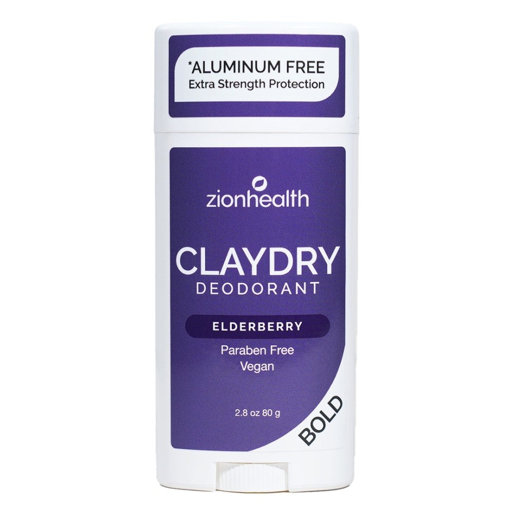 Zion Health CLAYDRY BOLD Elderberry deodorant 2.8 oz