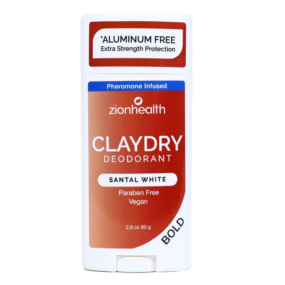 Zion Health CLAYDRY BOLD Santal White deodorant 2.8 oz