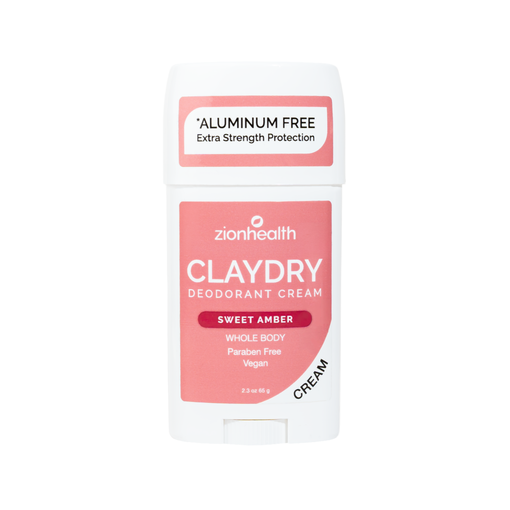 Zion Health CLAYDRY CREAM Whole Body Sweet Amber deodorant 2.3 oz