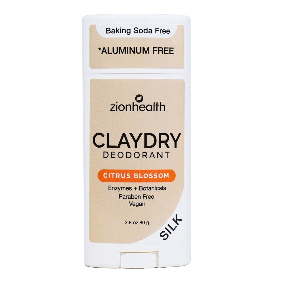 Zion Health CLAYDRY SILK Citrus Blossom deodorant 2.8 oz