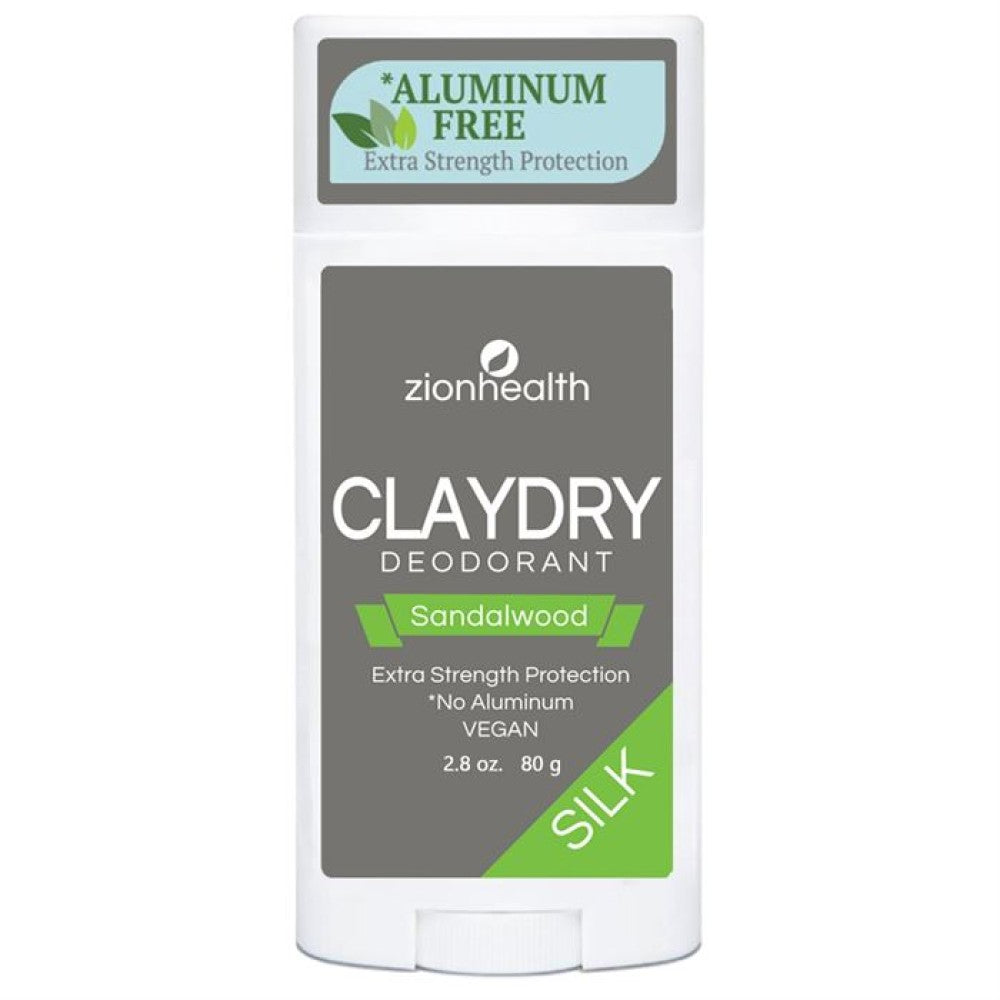 Zion Health CLAYDRY SILK Sandalwood deodorant 2.8 oz