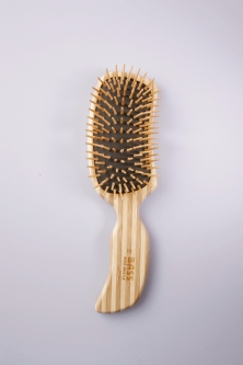 Curved Bamboo Paddle Brush